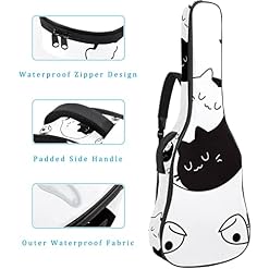 Housse de transport rembourrée pour guitare en tissu Oxford imperméable avec bandoulière réglable - Les Beatles, Paul McCartney, John Lennon, RIngo Starr, George Harrison Housse de transport rembourrée pour guitare en tissu Oxford imperméable avec bandoulière réglable – Image 4