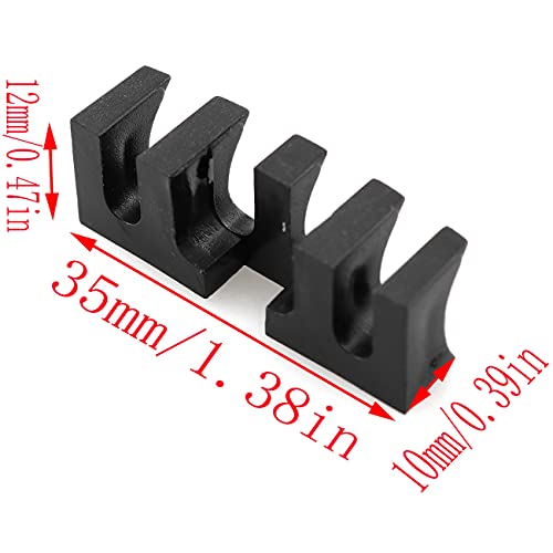 Lq Industrial Badminton Stringing Racquet Load Spreader 2Pcs Badminton Racket Load Adapter Protector Stringing Machine Tool Black #TOP1