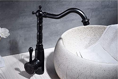 Robinet de lavabo noir anti-éclaboussures pour évier propre et sec