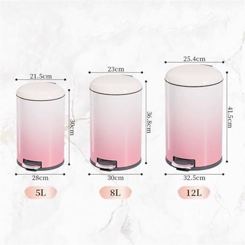 Caneca de basura inteligente de acero inoxidable púrpura con pedal miniatura 3