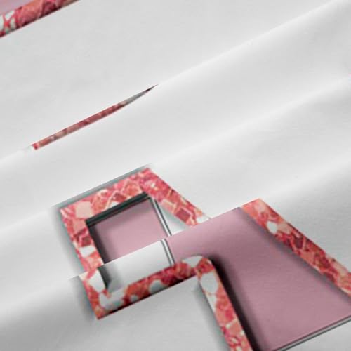 Image of Erosebridal Pink Initial R Window Curtains 38 inch Wx45 L Kawaii Plaid Checkered Blackout Curtains for Kids Girls Bedroom,Cute Personalized Monogram Window Treatments Grids Gingham Drapes Decor 2 Panels