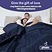 YnM Exclusive Weighted Blanket, Soothing Cotton, Smallest Compartments with Glass Beads, Bed Blanket for One Person of 140lbs, Ideal for Twin/Full Bed (48x72 Inches, 15 Pounds, Navy)