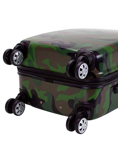Image of Rockland Safari Hardside 3 Piece Spinner Wheel Luggage, (20 inch /24 inch /28 inch), Camo