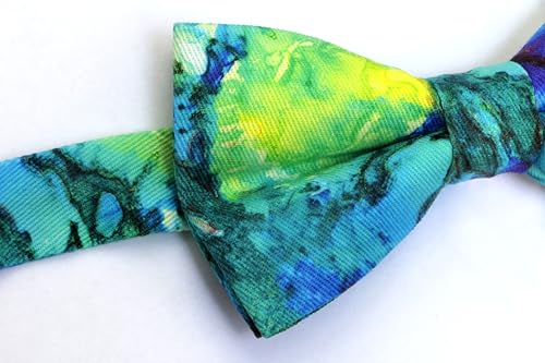 Image of Colorful Fun Pattern Pre-Tied Bow Tie Mens Floral Space Adjustable Bowtie