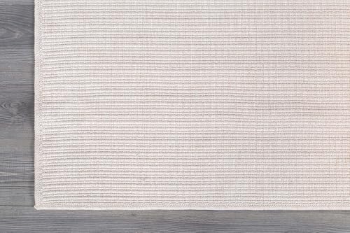 Beverly Rug Easy Jute Off White Entry Rug 2x3 Solid Washable Durable Outdoor Indoor Area Rugs for Living Dining Patio Office Stain Resistant Non Shedding Casual Indoor Outside Carpet 2 x 3 Off-White - Image 7