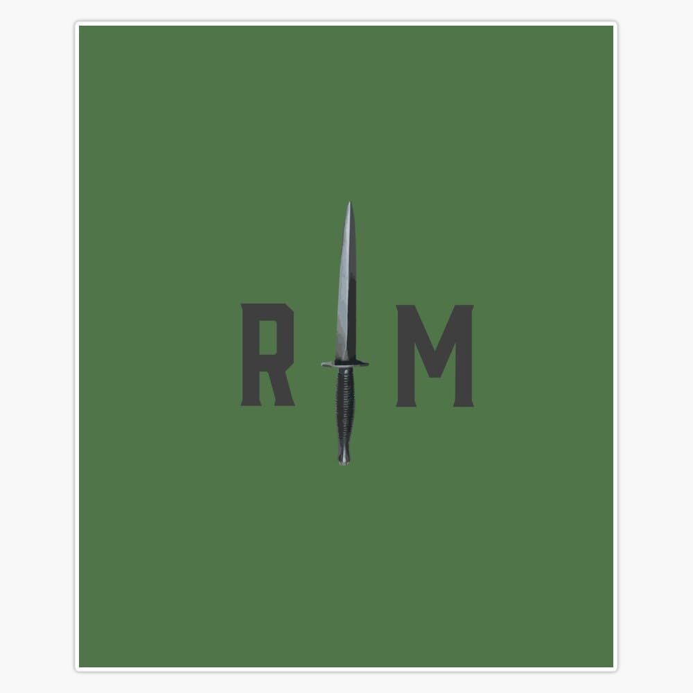 Royal Marines Commando Dagger Military bootneck Marine Design Sticker Bumper Sticker Vinyl Decal 5"