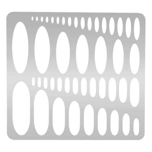 PH PandaHall 304 Stainless Steel Template Metal Ellipse Stencil Geometric Template Journal Templates Art Oval Tool for DIY Engraving Painting Drawing Quilting Scrapbooking School Office