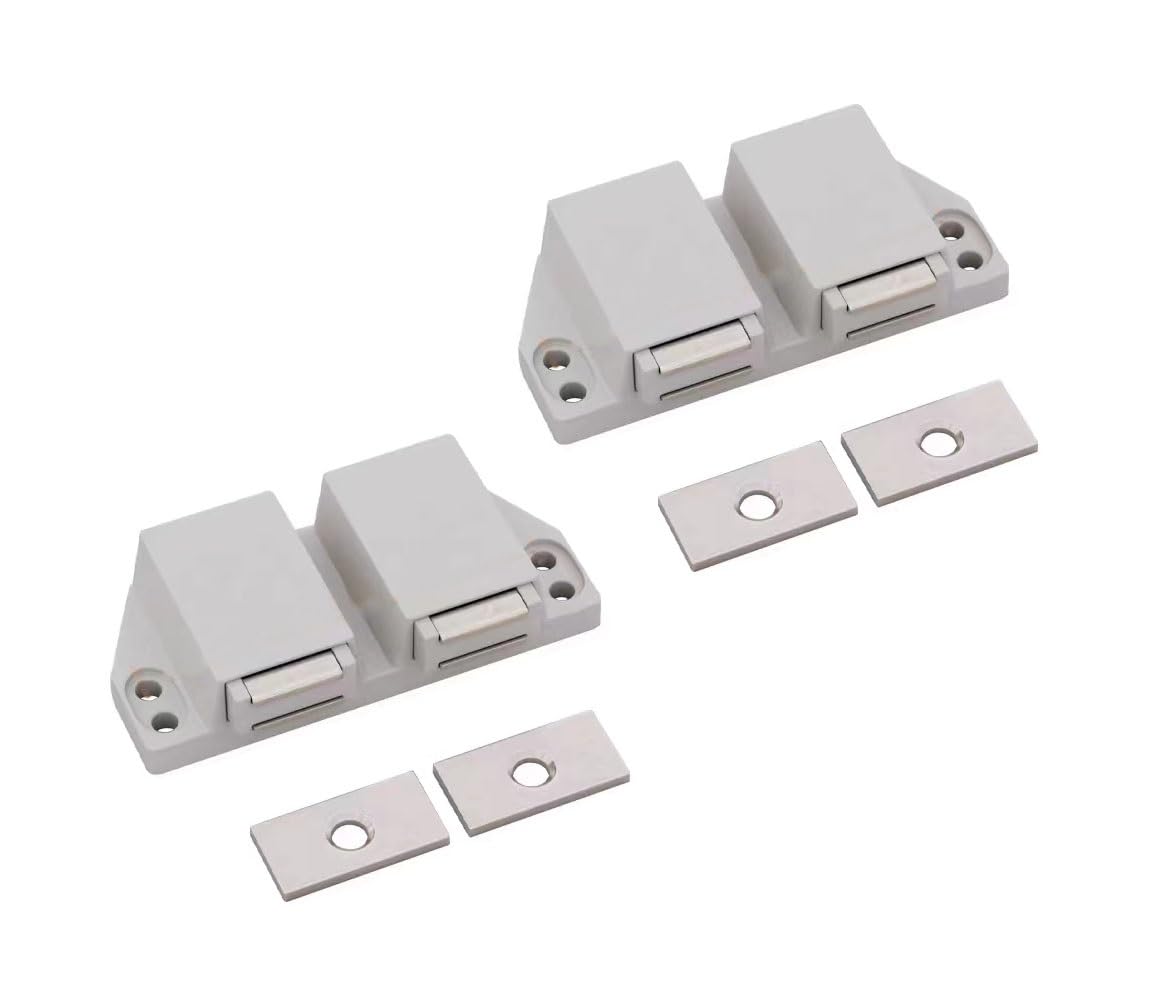 Door Catch, Push Opener,Cupboard Latch,2pcs Magnetic Catches Latches Drawer Open Spring Loaded Closure for Cabinet Wardrobe Room Kitchen (Color : B)(B)