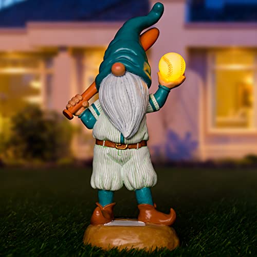 Redwix Baseball Garden Gnomes With Solar Light Ball, Funny Gnomes 11.8" For Yard Decorations Outdoor, Solar Garden Statues #TOP7