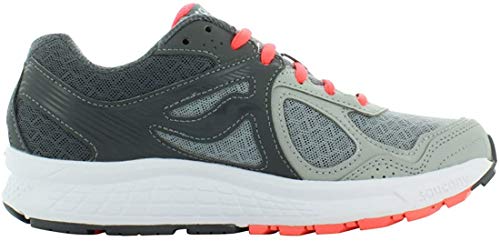 SAUCONY Saucony Grid Cohesion 10 Women's Running Shoes Size US 7.5, Regular Width, Color Grey/Coral