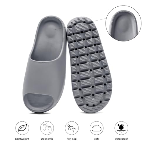Image of Yueerlu Cloud Slides for Women Men, Recovery Womens Pillow Slides,EVA Anti-Slip shower shoes,Thick Sole Open Toe Garden Shoes,men's sandals,mens slippers for Indoor and Outdoor Size