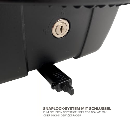 POLISPORT 8870100002 – 11L Hinterrad-Fahrrad-Topcase, abschließbar und wasserdicht, robuster Gepäckkoffer für Fahrräder, passend für MIK & MIK-HD SnapLock, schwarz