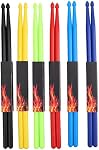 6 Paires 5A Sticks en Nylon, Stick en plastique d'exercice, bâtons légers et durables pour tambours, Accessoires de percussion instrument de musique