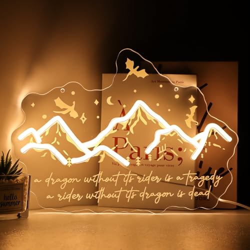 Image of Fourth Wing Neon Sign, Basgiath War College LED Light,