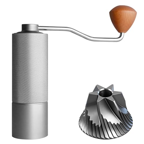 Agilive Manual Coffee Grinder, Adjustable Grinding Settings, Stainless Steel Burrs, Portable Hand-Cranked Coffee Grinder, For Espresso, Drip Filter, French Press Filter, Compact And Durable (white)