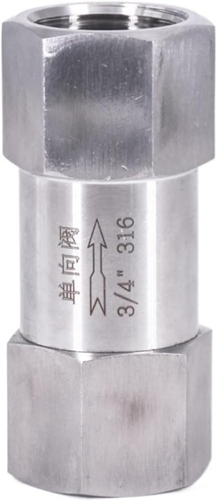 Clapet anti-retour femelle en inox 316 avec étanchéité renforcée pour haute pression