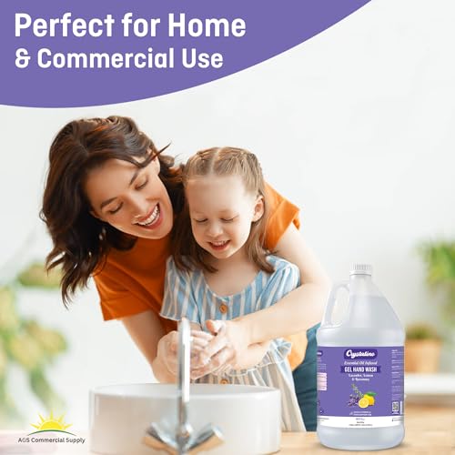 Image of Lavender Essential Oil Gallon Liquid Hand Soap Refill (1 Gal), Non-Toxic Bathroom Hand Wash Soap Bulk Non-Antibacterial, Jabon Para Manos, handsoap gallon bulk refill deals, 洗手液