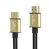 【immersive Erfahrung】Unser HDMI 2.1 Kabel 5 m verfügt über verschiedene Funktionen, darunter Dolby Vision, Dolby Atmos, HDR, 3D, HDCP 2.2 und eARC. Dieses HDMI cable 120 Hz mit einer Bandbreite von 48Gbps kann die Auflösung bis zu 8K und erreichen Sie die Bildwiederholfrequenz 8k @ 60Hz, 4k @ 120Hz