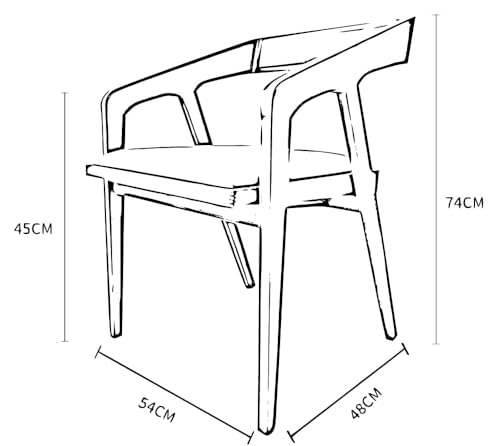 Image of Genuine Decor Solid Sheesham Arm Chair Modern Furniture Off Games Wooden High Chair Pu Leather Cushion for Kitchen | Living Room | Office | Cafe (Walnut)