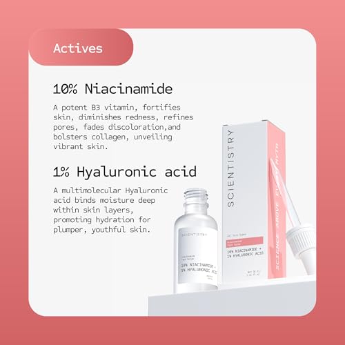 Scientistry Niacinamide Face Serum 10% + Hyaluronic Acid 30ml - Image 4