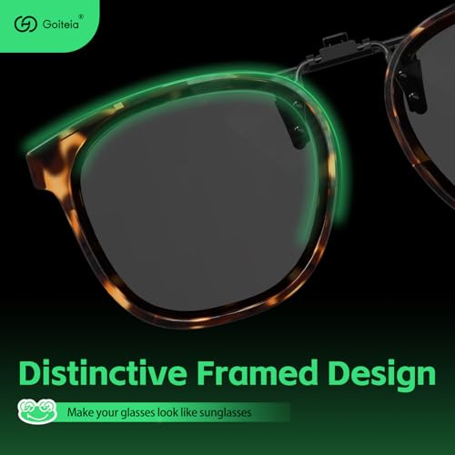 Goiteia Polarized Clip on Sunglasses over Prescription Glasses Women Men-Frame Design for Hide Glasses-Flip Up-UV400 Protection4