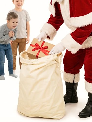 Großer Nikolaussack & Weihnachtssack XXL 2er-Set, 87x67 cm,...