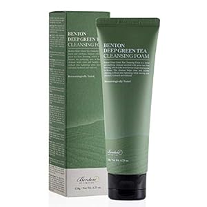 BENTON Espuma limpiadora de té verde profundo 120 g (4.23 oz.) – Espuma limpiadora facial purificadora y reafirmante de…