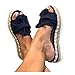 Plateau Sandalen Damen Keilabsatz Sandalen Flach Römische Mode Flip Flop Schlappen Slide Sandal Elegant Atmungsaktiv Walking Pantoletten Sommerschuhe Slip-On Casual Strandsandalen Slipper