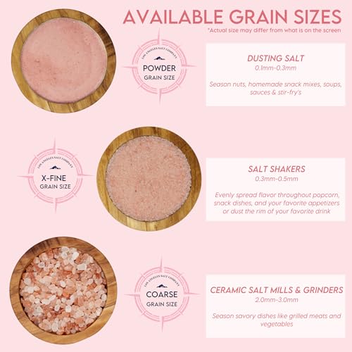 image for LA SALT CO Kashmir 2.5 Lbs Pink Himalayan Salt Jar, X-Fine | 100% Pure