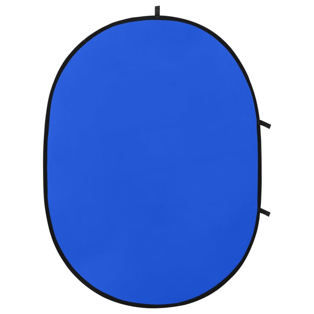 2 en 1 - Fondo para fotografía ovalado, color verde y azul, 200 x 150 cm, poliéster, plegable, con bolsa de transporte, para estudio al aire libre, retrato, producto, videografía, vlogging