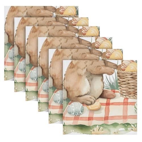 Servilletas de tela polyester 20x20 in pack x6 miniatura 2