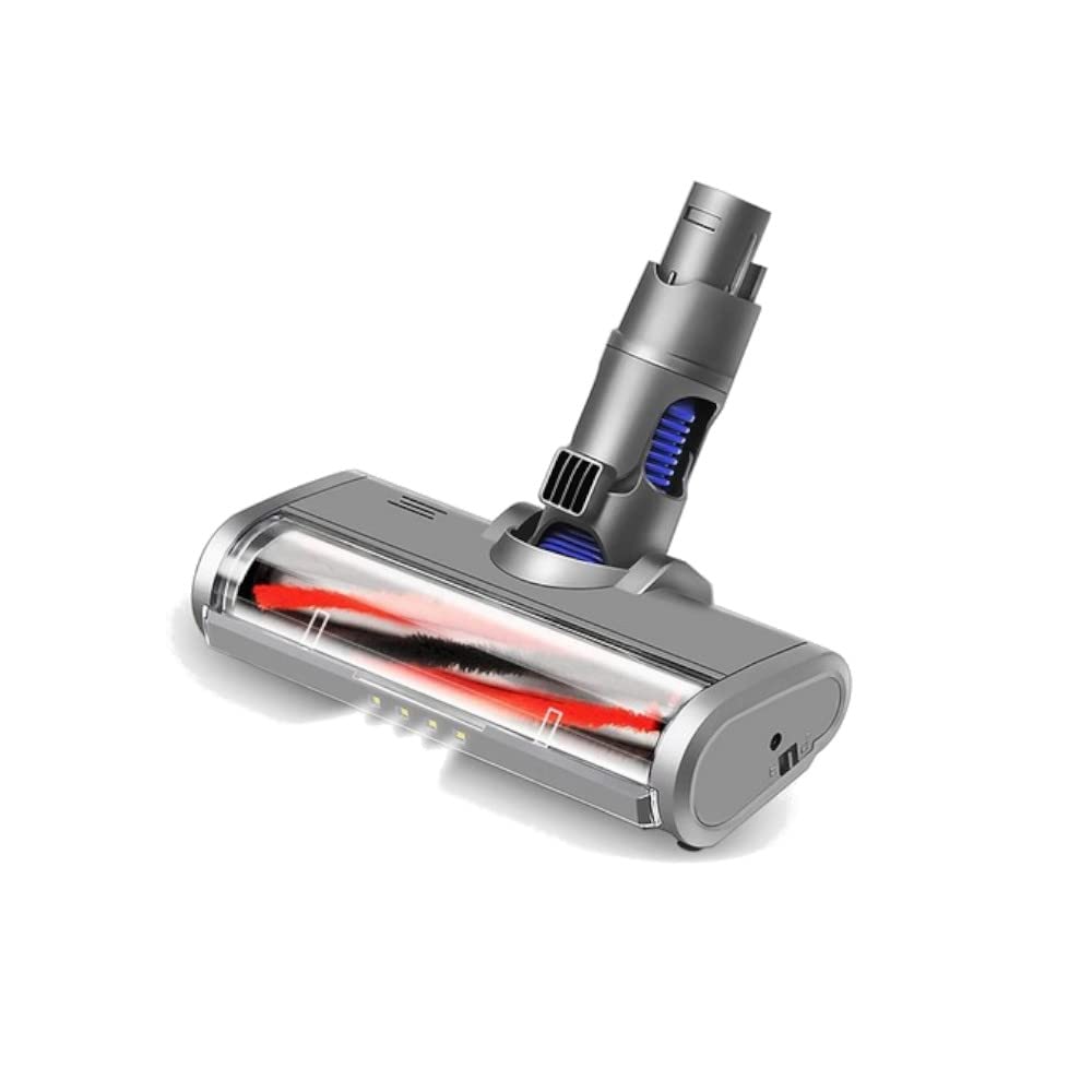 Trade-Shop - Spazzola turbo a LED elettrica, ugello per pavimento/aspirapolvere/scooter compatibile con aspirapolvere Dyson V6 DC45 DC58 DC59 DC61 DC62 DC74
