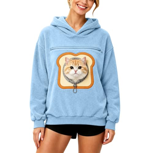 Pet Carrier Hoodie With Cat Dog Pouch For Unisex Cuddle Pocket Sweatshirt