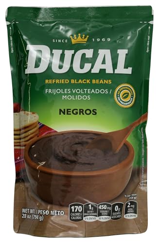 Ducal, Refried Black Beans Doy Pack, 28 Ounce