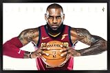 Trends International NBA Cleveland Cavaliers - Lebron James Wall Poster, 14.725" x 22.375", Black Framed Version