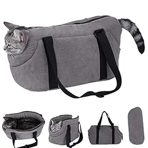 CALANDIS Pet Dog Cat Puppy Carrier Comfort Tote Shoulder Travel Carry Bag Sling Gray