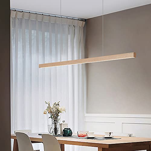 LED houten kroonluchter, kroonluchters verlichting hedendaagse eetkamer, voor eetkamer, keuken, ontbijtbar, woonkamer… - Afbeelding 7