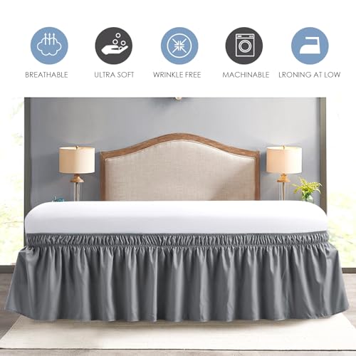 Freshculturekingbedskirtdustruffleforkingsizebedeasyfitwith15inchtailoreddropelasticwraparoundbedskirtkingsizehotelqualitybedskirtsforadjustablebeddarkgrey Urban Country Home Decor Freshculture king bed skirt dust ruffle for king size bed easy fit with 15 inch tailored drop elastic wrap around bed skirt king size hotel quality bed skirts for adjustable bed dark grey urban country home decor
