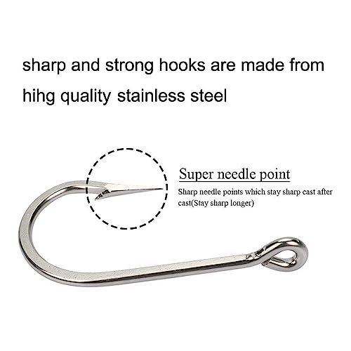 Hameçons de Pêche en Acier Inoxydable 18/0 Modèle 7731 E pour Requin et Thon - 5