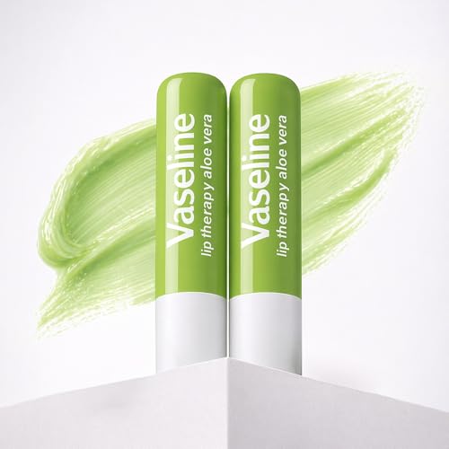 Image of Vaseline Lip Care Aloe Vera Lip Balm Stick 4.8g (Pack of 2)