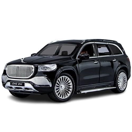 Image of Invite Enterprise Toys&Gift Mrcedes Benz Gls 600 Suv 1:24 Big Size Diecast Scale Model Alloy Metal Pull Back Toy Car For Kids With Openable Doors&Light,Music Toy Vehicle For Kids(1:24 Gls600-Black)