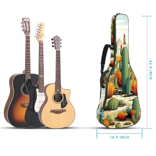 JRHEJTFZ Housse pour guitare acoustique de 1,9 cm d’épaisseur, étanche, durable et élégante, motif cactus vert, Multicolore 5., 42.9×16.9×4.7 in, Motif imprimé tendance - Les Beatles, Paul McCartney, John Lennon, RIngo Starr, George Harrison JRHEJTFZ Housse pour guitare acoustique de 1,9 cm d'épaisseur, étanche, durable et élégante, motif cactus vert, Multicolore 5., 42.9x16.9x4.7 in, Motif imprimé tendance – Image 6