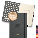 Dingbats* Wildlife Personalised Notebook A5 - PU Vegan Leather Hardcover Journal with Custom Engraving - Pocket, Elastic Closure, Pen Holder, Bookmark