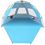 g4free easy set up beach tenda beach shelter deluxe xl pop up sun shelter spider tenda per 3-4 persone con protezione upf 50+ tenda da spiaggia con pavimento esteso