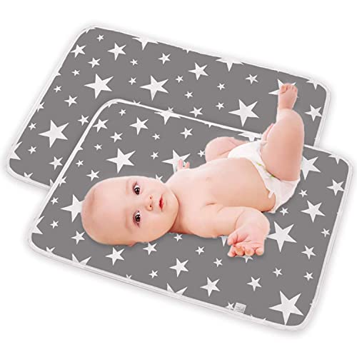 2 Stks Veranderingsmat Baby Reizen Draagbare Veranderingsmatten 50 x 70 cm Waterdicht Handwasbaar, Opvouwbare Veranderingsmat Baby Urinoir Pad voor Baby Pasgeboren & Peuters Vrouwelijke Ouderen Huisdieren