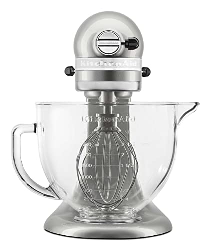 Kitchenaid Ksm155Gbsr 5-Qt. Artisan Design Series With Glass Bowl - Sugar Pearl Silver #TOP4