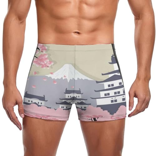 Maillot de bain homme slip short de bain boxer natation motif japonais