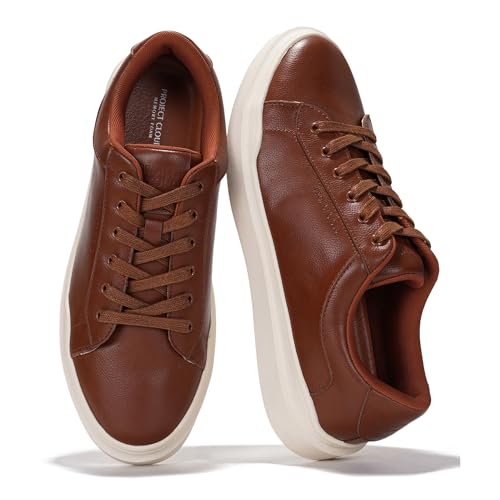 Image of Project Cloud Mens Sneakers - Eco-Crafted Leather Memory Foam Insole Dress Shoes for Men Non Slip Laced-Up Water-Resistant Mens Casual Shoes - Dress Sneakers 2026