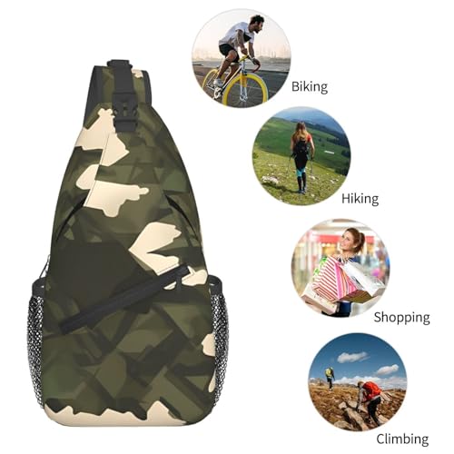 Bolso cruzado tipo sling camuflaje army para hombre y mujer miniatura 6