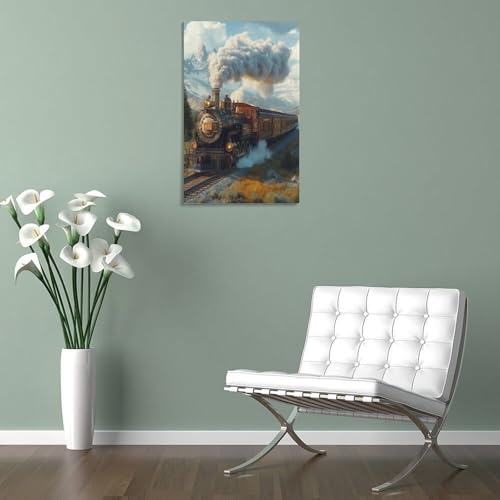Tableau train à vapeur impression sur toile de qualité